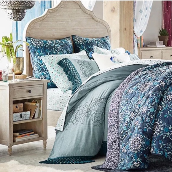 *SOLD* Pottery Barn Teen Lennon & Maisy Bohemian Block Print Pillowcases - Picture 6 of 7